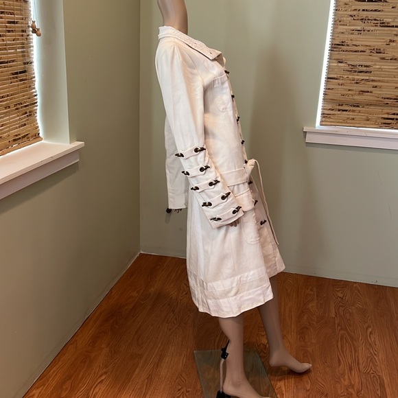 L.A.M.B. By Gwen Stefani Gorgeous Cotton Denim Coat With Logo Metal Clasps 10 - Picture 2 of 13